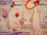 James Abbott McNeill Whistler The White Symphony Three Girls painting